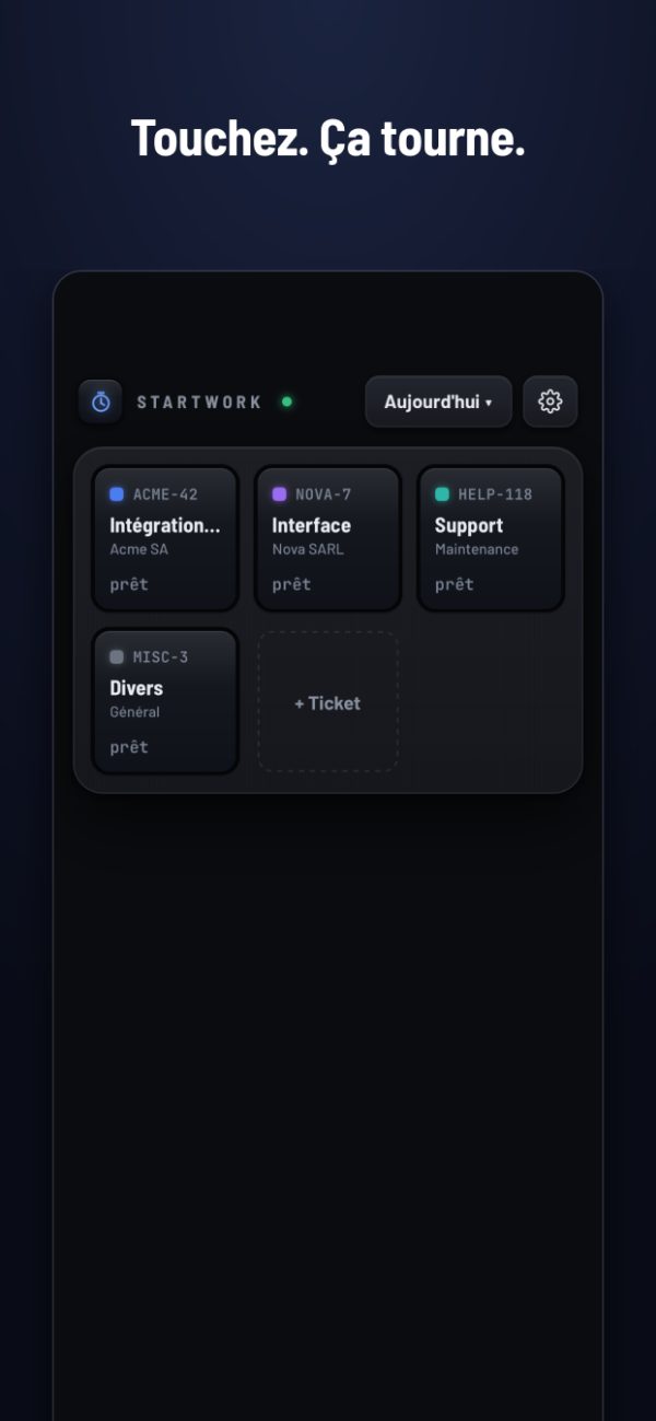 Des tuiles pour vos tickets habituels
